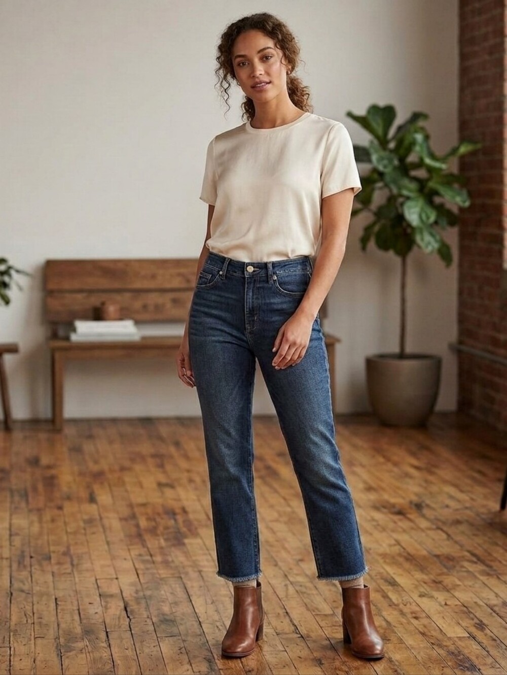 French Connection High Waist Ankle Jeans Blue Size 8